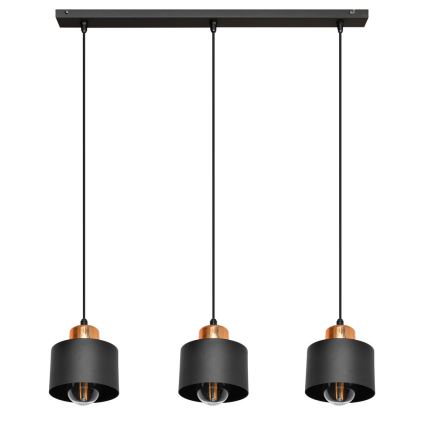Luster na lanku EDISON 3xE27/15W/230V