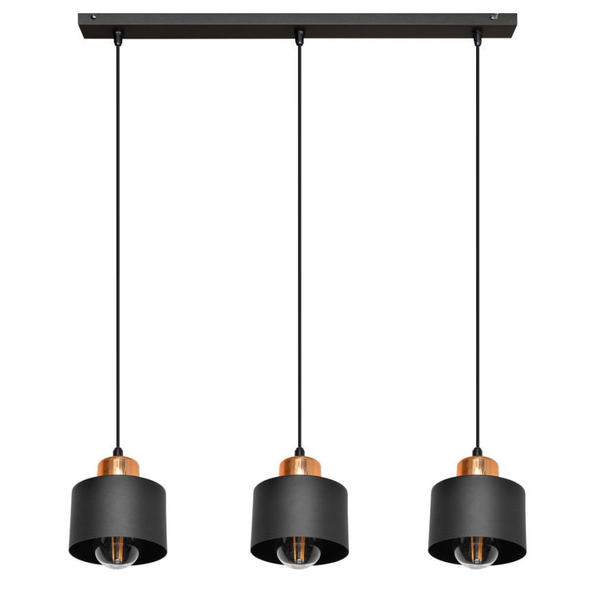 Luster na lanku EDISON 3xE27/15W/230V