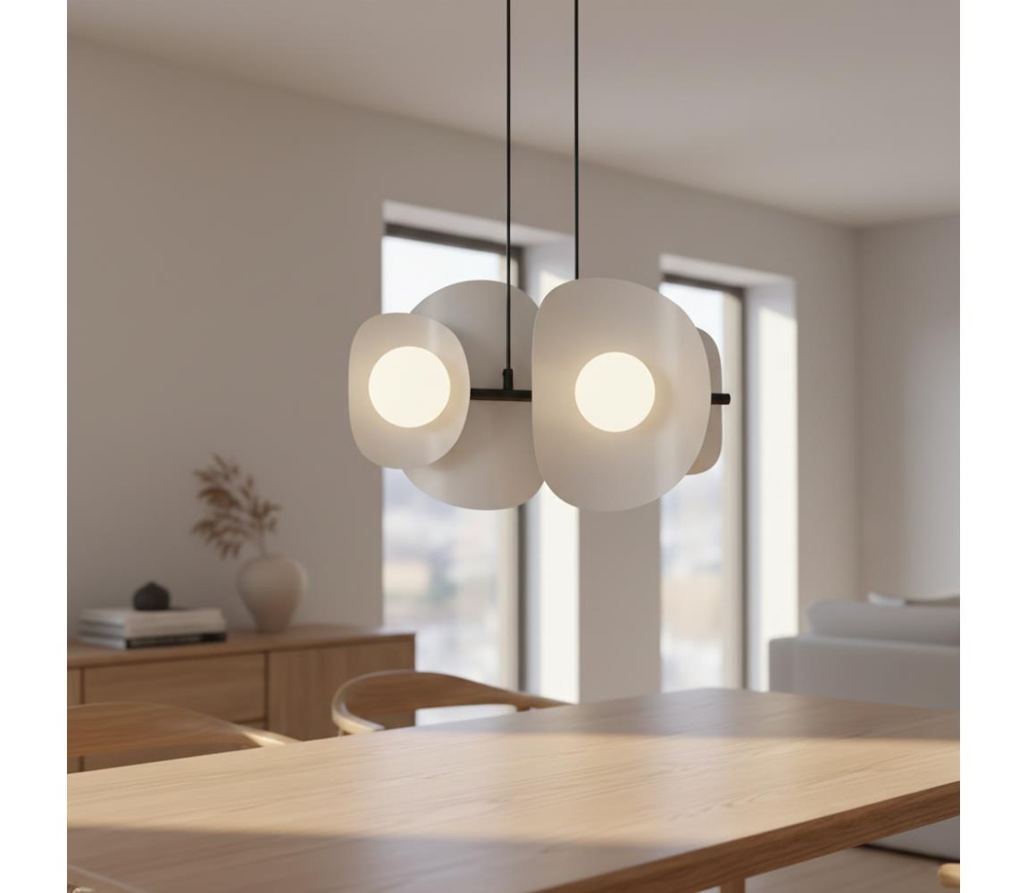 EMIBIG Luster na lanku ELEMENTI 4xG9/8W/230V sivá 1494/4