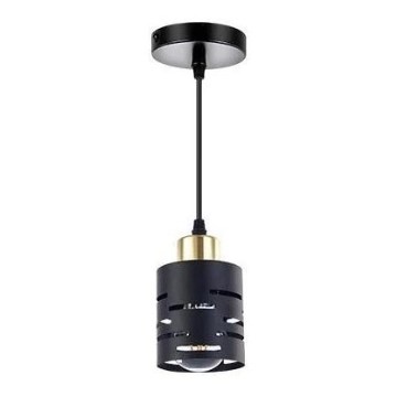 Luster na lanku ELEN 1xE27/35W/230V čierna/zlatá
