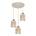 Luster na lanku ELEN 3xE27/35W/230V pr. 29 cm béžová/zlatá