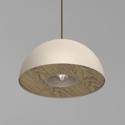 Luster na lanku ELGUND 1xE27/15W/230V pr. 35 cm béžová