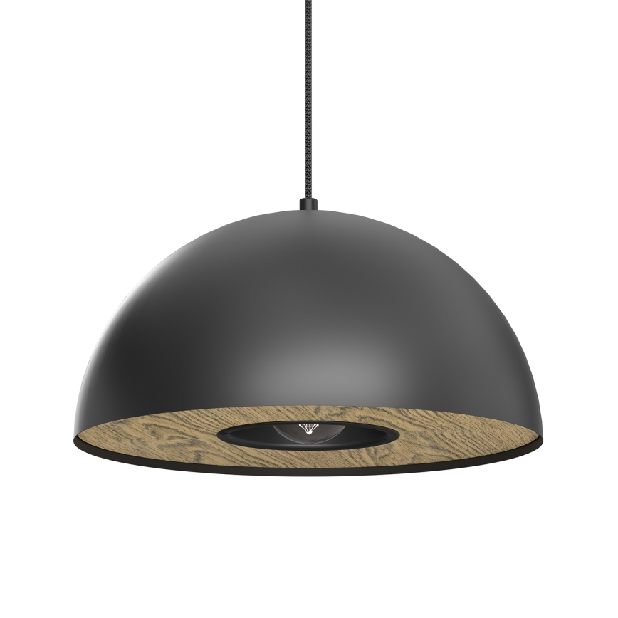 Luster na lanku ELGUND 1xE27/15W/230V pr. 35 cm čierna