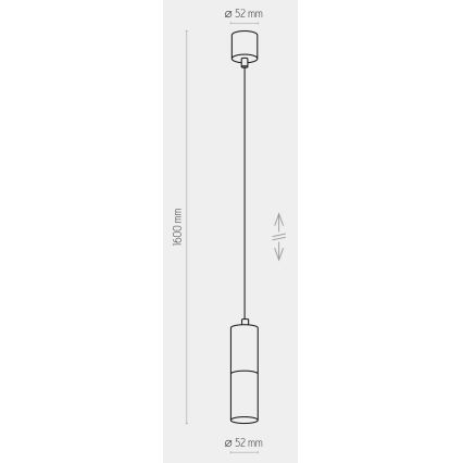 Luster na lanku ELIT 1xGU10/10W/230V čierna