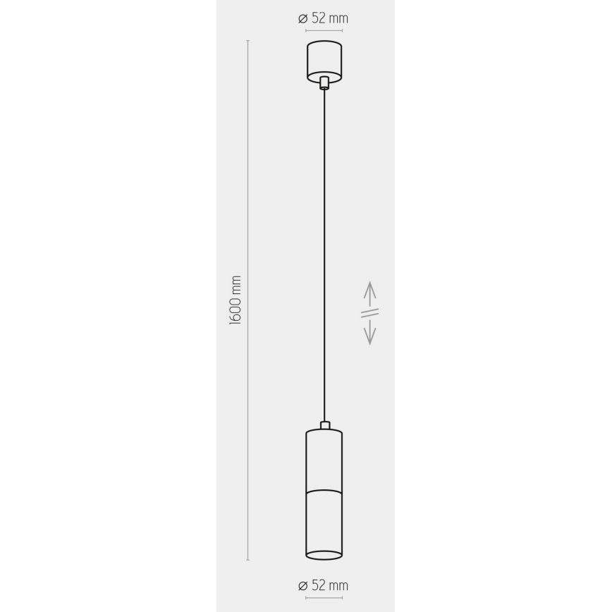 Luster na lanku ELIT 1xGU10/10W/230V čierna