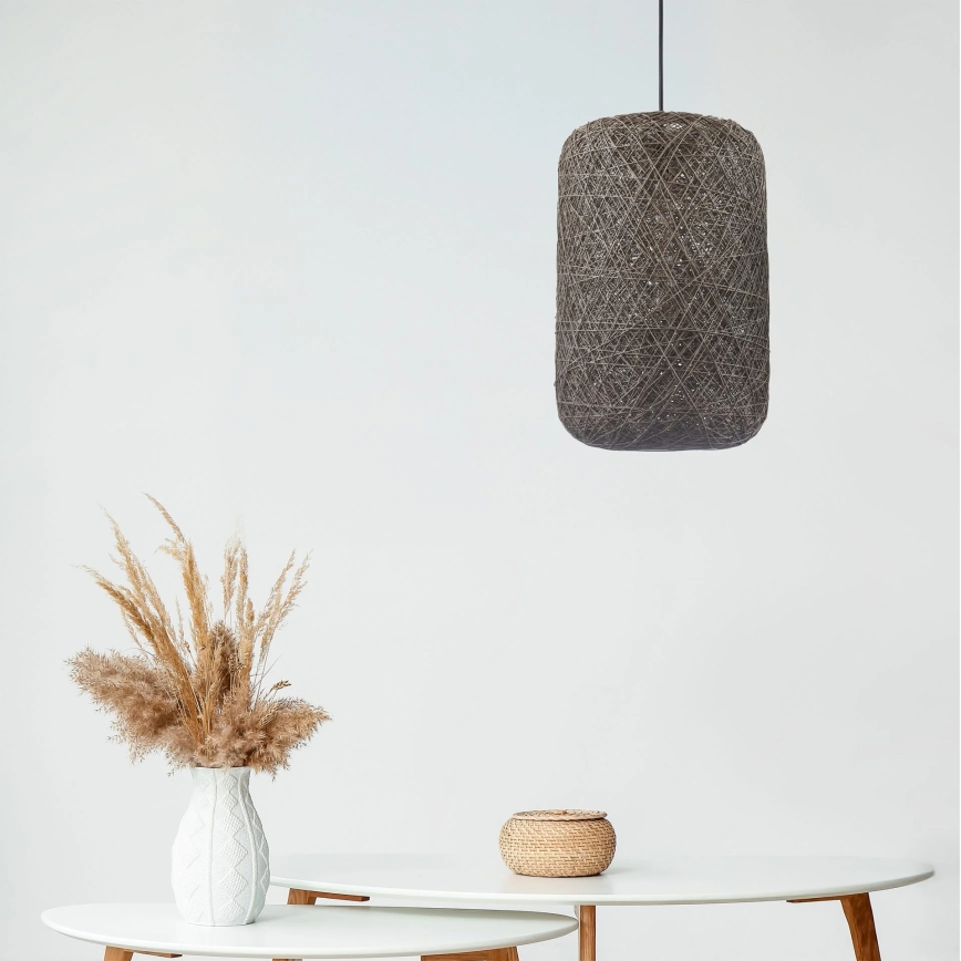 Luster na lanku ELLEN 1xE27/20W/230V pr. 30 cm antracit