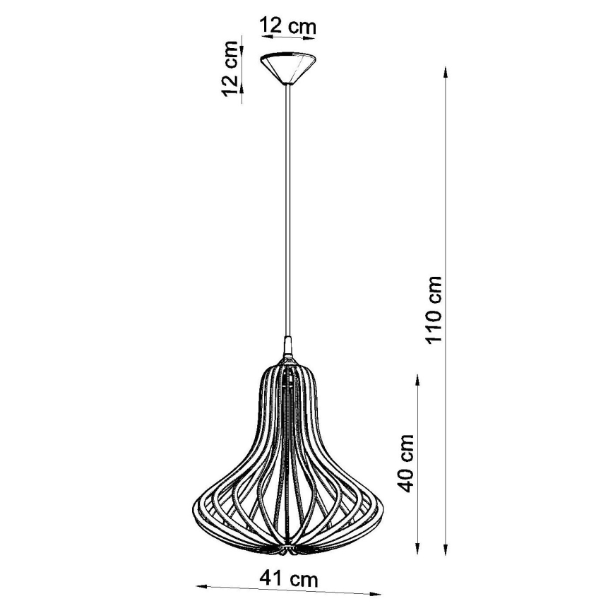 Luster na lanku ELZA 1xE27/60W/230V
