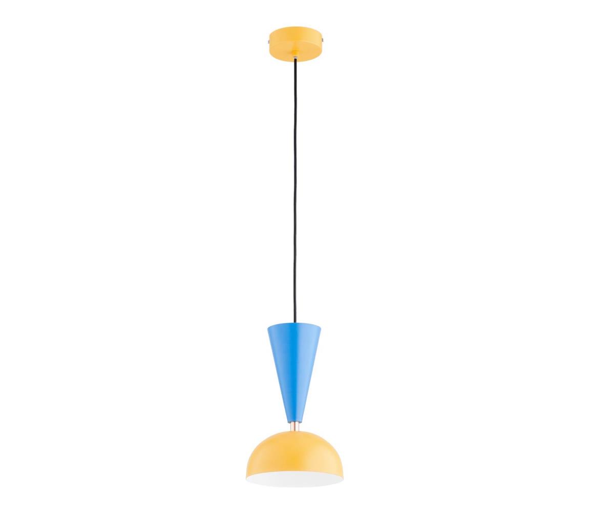 Luster na lanku ENTORI 1xE27/15W/230V žltá/modrá 61603