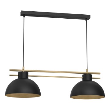 Luster na lanku ESTATE 2xE27/15W/230V čierna