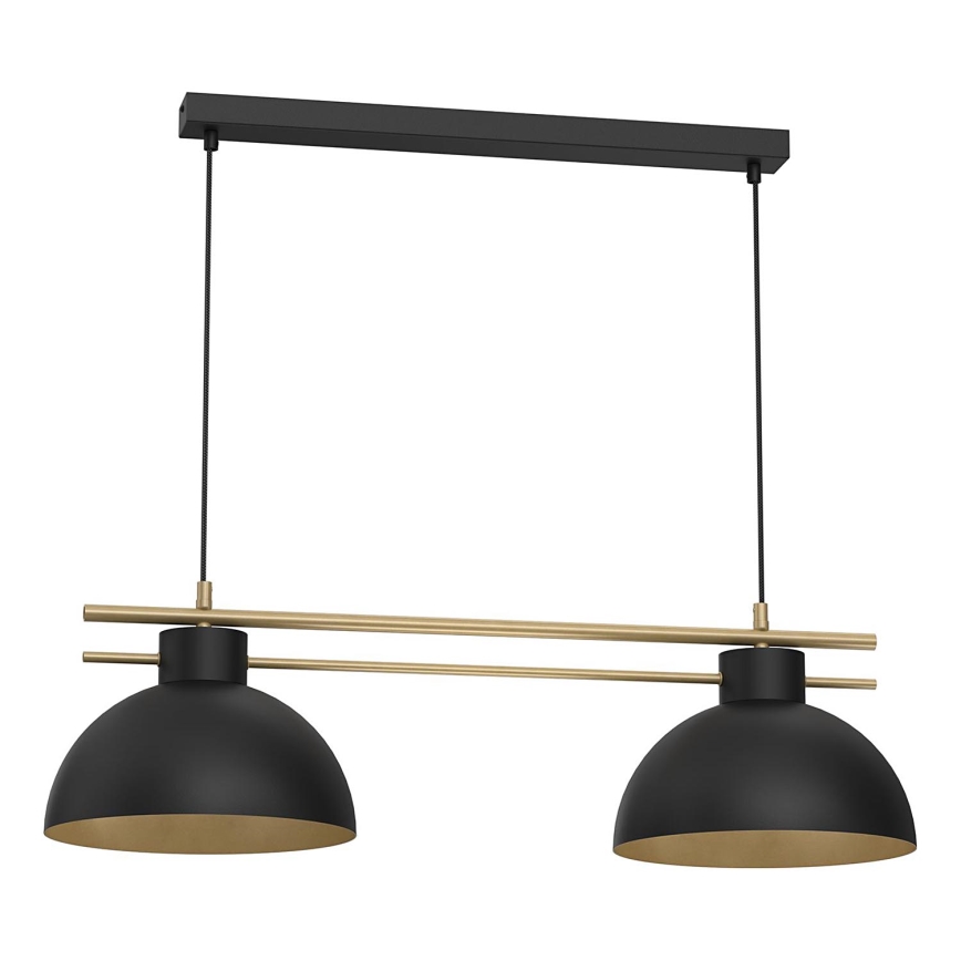 Luster na lanku ESTATE 2xE27/15W/230V čierna