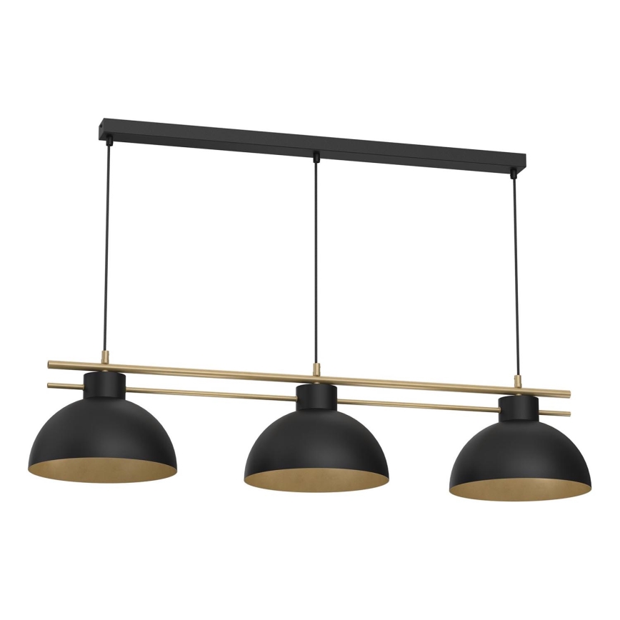 Luster na lanku ESTATE 3xE27/15W/230V čierna