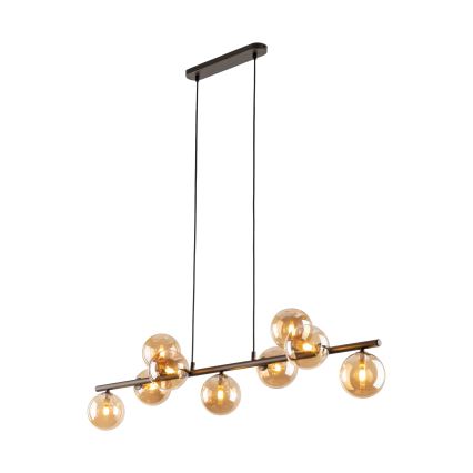 Luster na lanku ESTERA 9xG9/6W/230V hnedá/dymová béžová