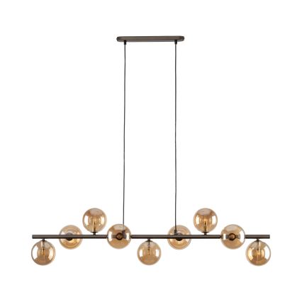 Luster na lanku ESTERA 9xG9/6W/230V hnedá/dymová béžová