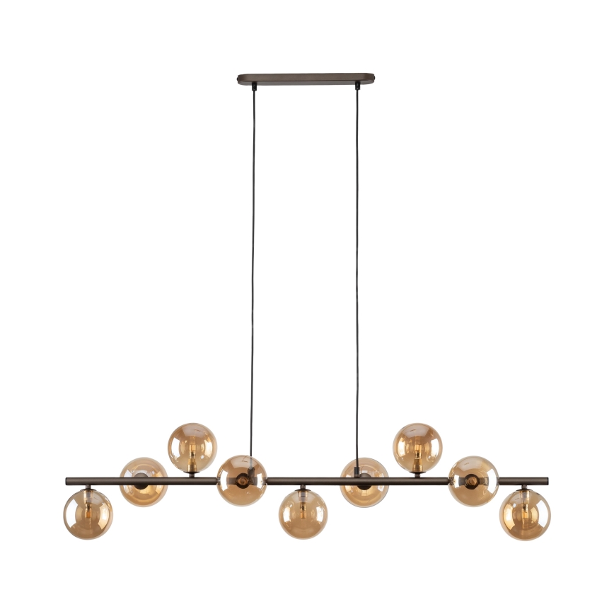 Luster na lanku ESTERA 9xG9/6W/230V hnedá/dymová béžová