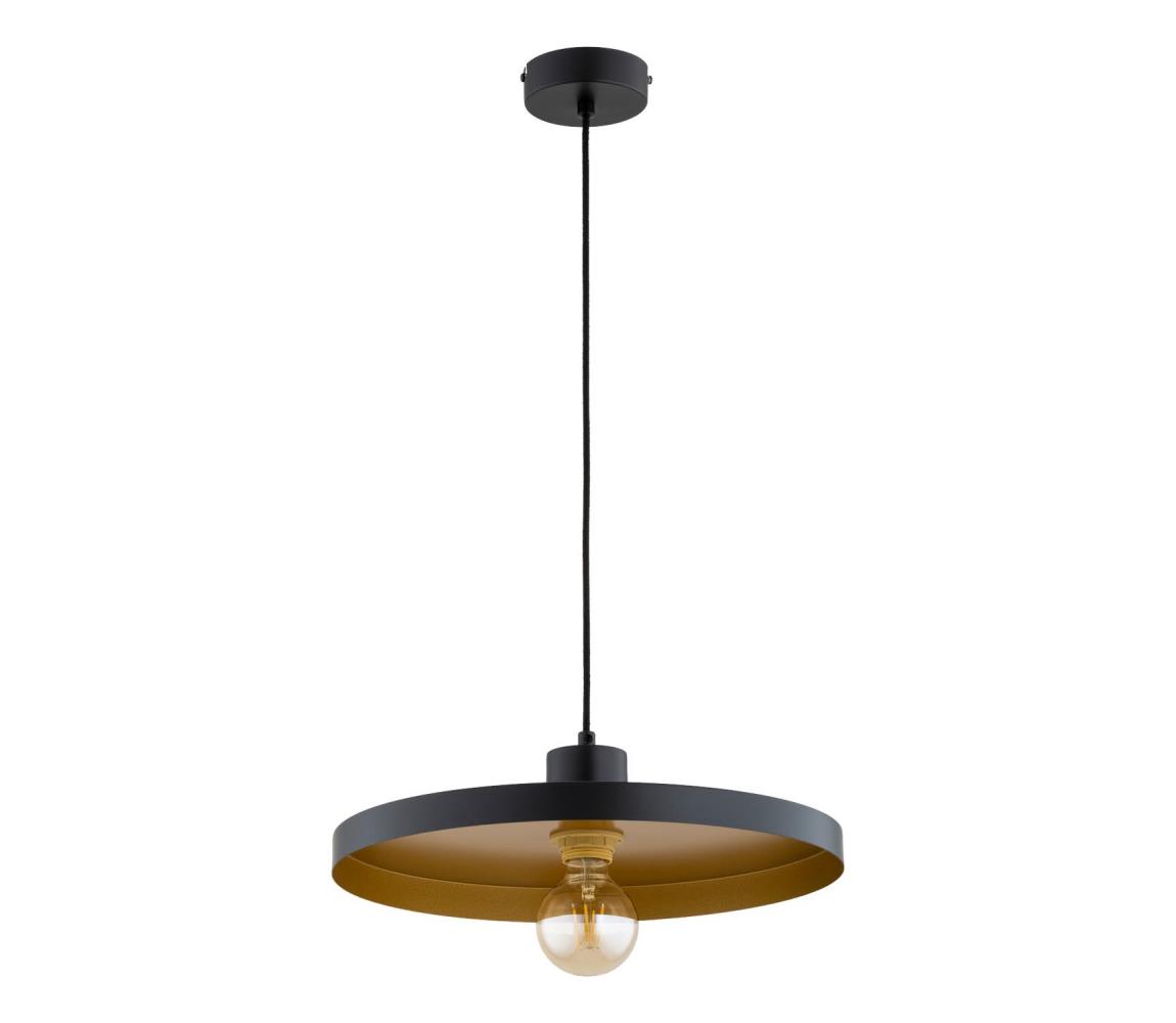 Luster na lanku ETERI 1xE27/15W/230V čierna/zlatá 61528