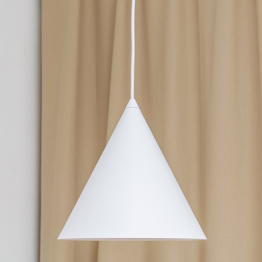 Luster na lanku ETNA 1xE27/15W/230V pr. 25 cm biely