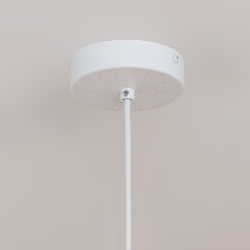Luster na lanku ETNA 1xE27/15W/230V pr. 25 cm biely