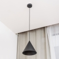 Luster na lanku ETNA 1xE27/15W/230V pr. 25 cm čierny