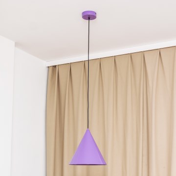 Luster na lanku ETNA 1xE27/15W/230V pr. 25 cm fialový