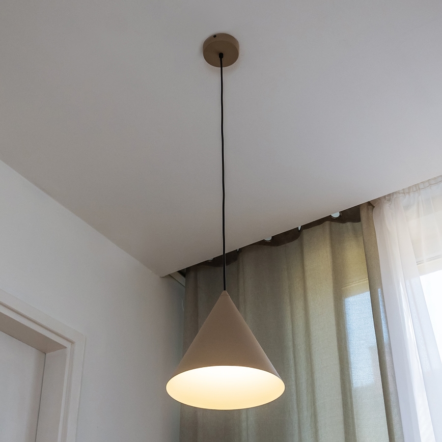Luster na lanku ETNA 1xE27/15W/230V priem. 25 cm béžový