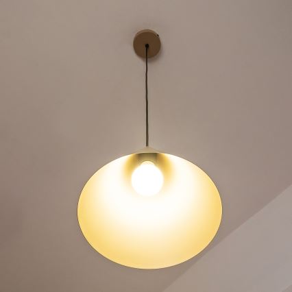 Luster na lanku ETNA 1xE27/15W/230V priem. 25 cm béžový