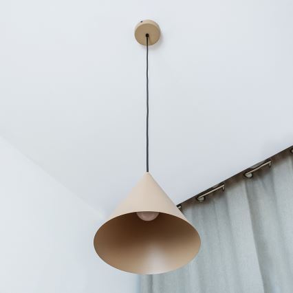 Luster na lanku ETNA 1xE27/15W/230V priem. 25 cm béžový