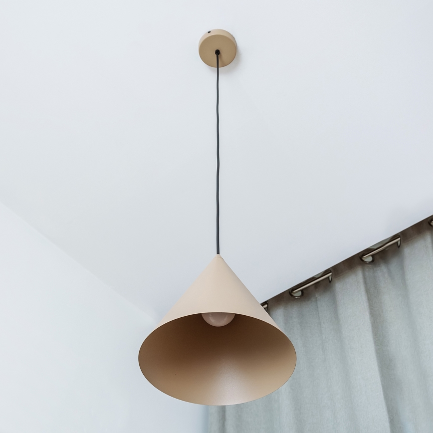 Luster na lanku ETNA 1xE27/15W/230V priem. 25 cm béžový
