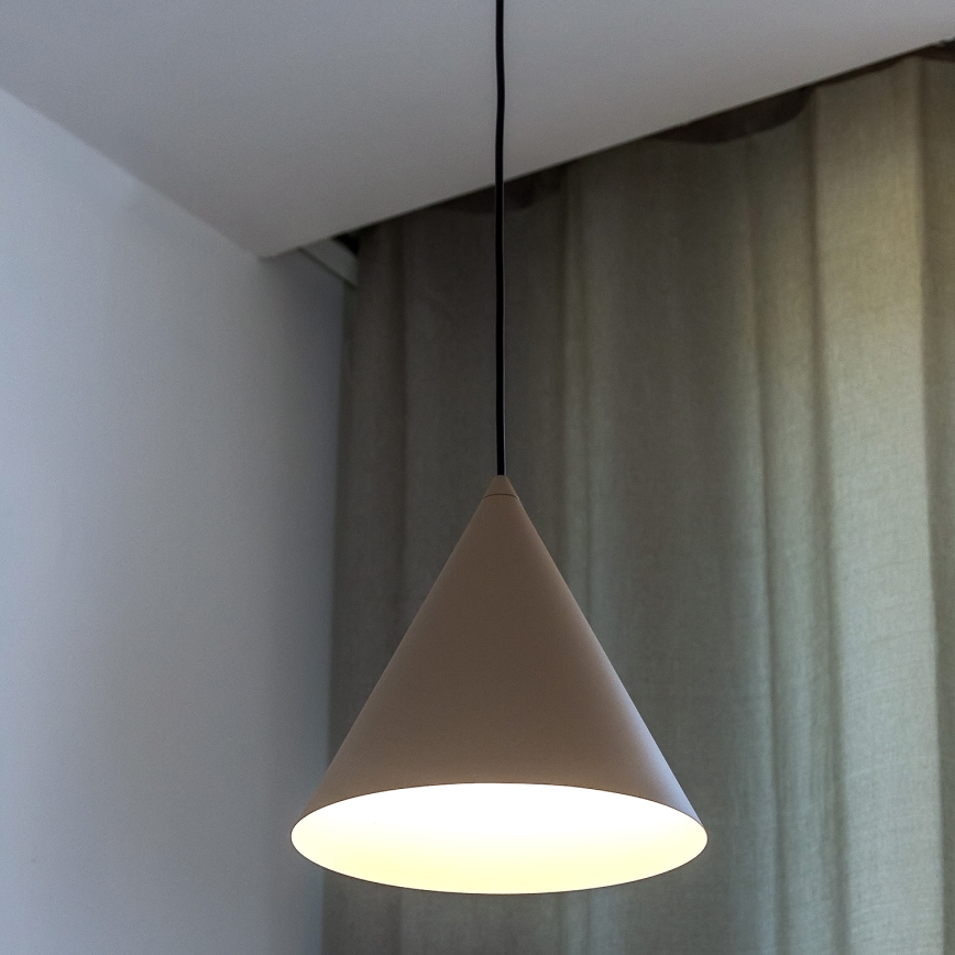 Luster na lanku ETNA 1xE27/15W/230V priem. 25 cm béžový