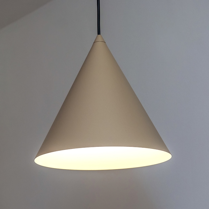 Luster na lanku ETNA 1xE27/15W/230V priem. 25 cm béžový