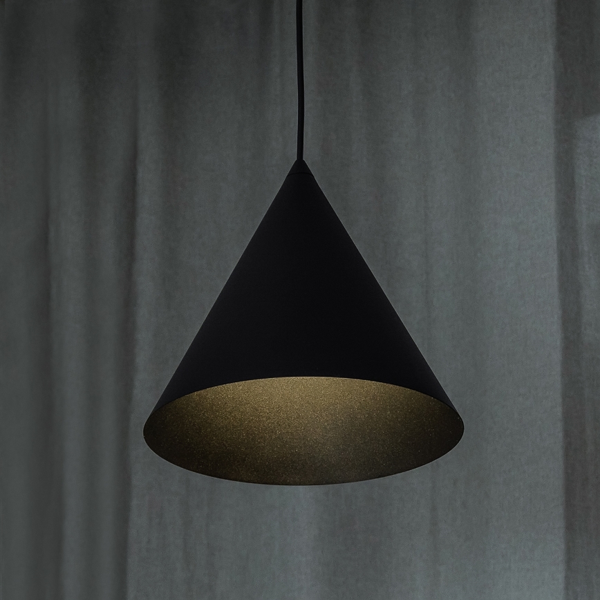Luster na lanku ETNA II 1xE27/15W/230V pr. 25 cm čierny