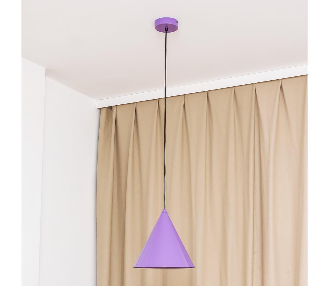 Luster na lanku ETNA II 1xE27/15W/230V pr. 25 cm fialový W-KM 1930L/1 VL-B
