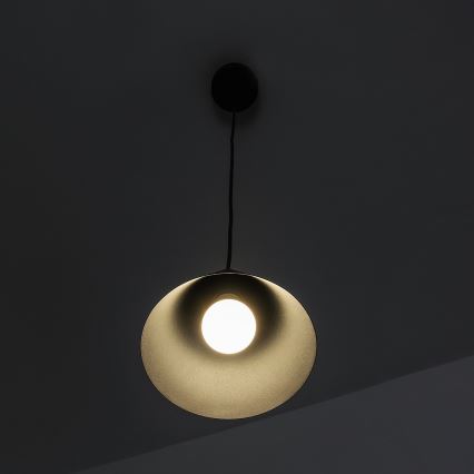Luster na lanku ETNA II 1xE27/15W/230V, priemer 18,5 cm, čierny