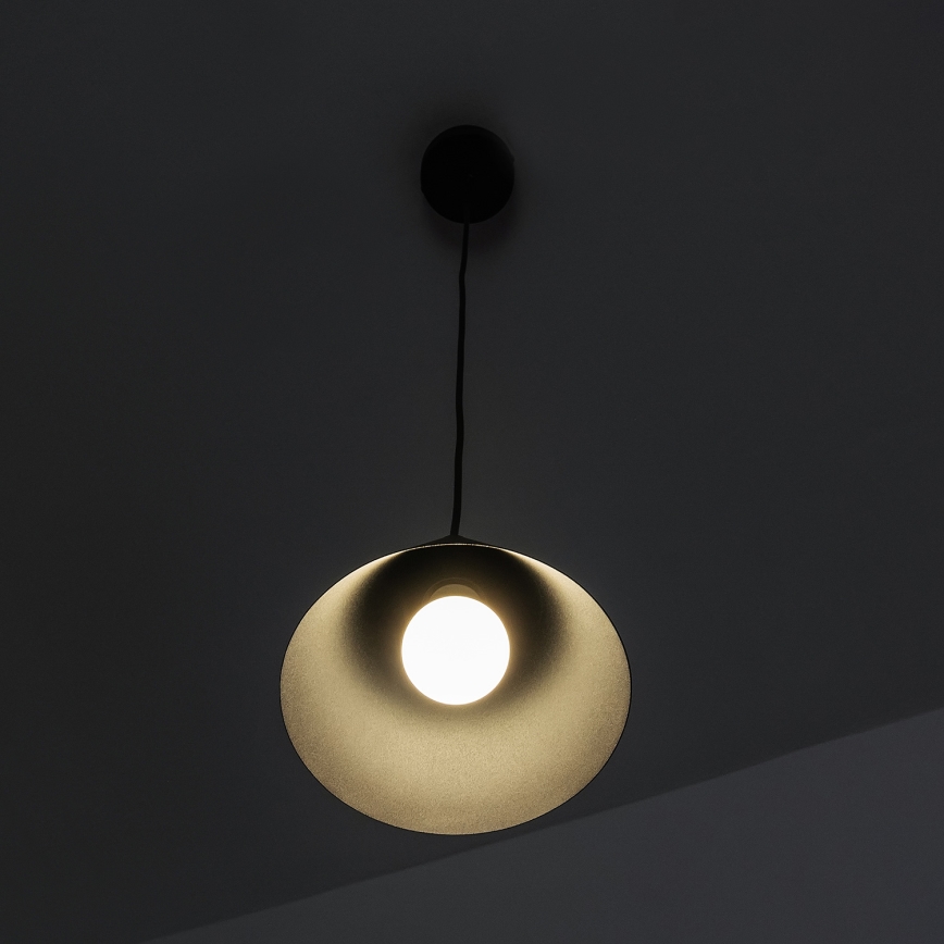 Luster na lanku ETNA II 1xE27/15W/230V, priemer 18,5 cm, čierny