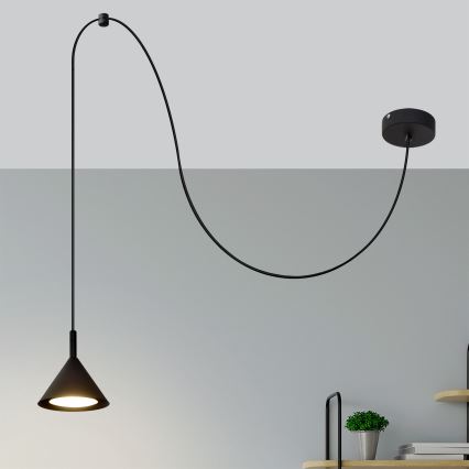 Luster na lanku ETNA LONG 1xGX53/15W/230V čierna