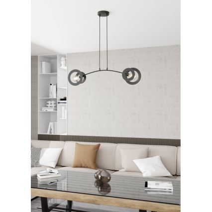 Luster na lanku EUFORIA 2xE27/15W/230V čierna