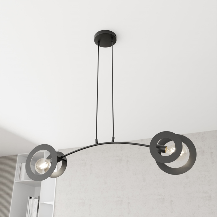 Luster na lanku EUFORIA 2xE27/15W/230V čierna
