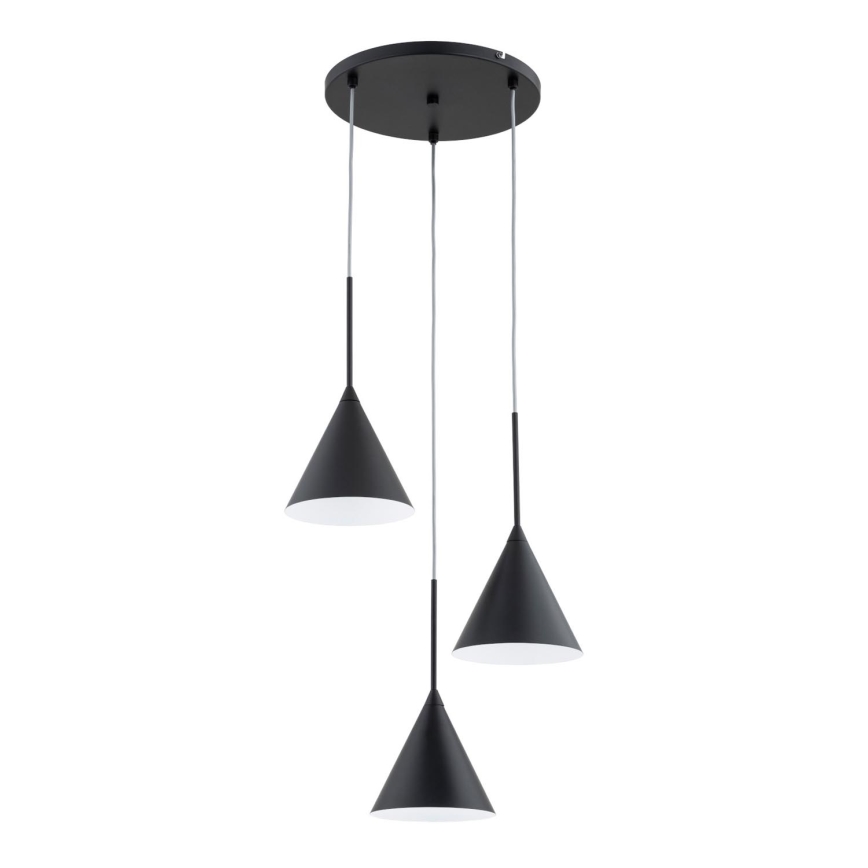 Luster na lanku FABO 3xE14/10W/230V čierna