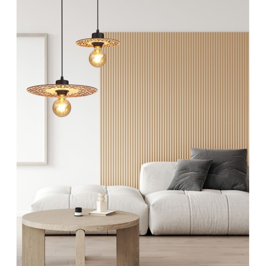 Luster na lanku FALCO 1xE27/60W/230V pr. 20 cm béžová