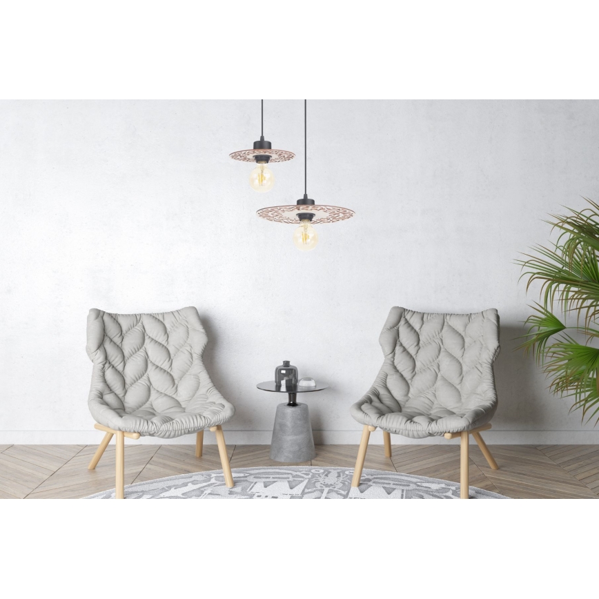 Luster na lanku FALCO 1xE27/60W/230V pr. 20 cm béžová