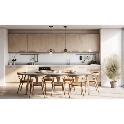 Luster na lanku FALCO 1xE27/60W/230V pr. 20 cm béžová
