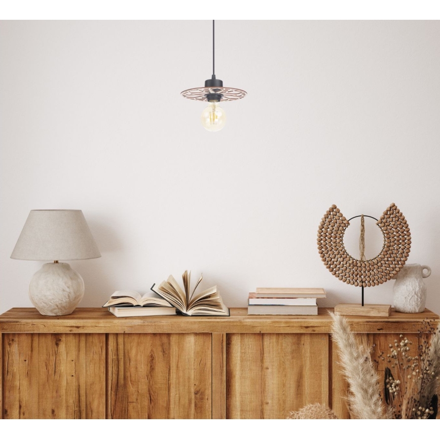 Luster na lanku FALCO 1xE27/60W/230V pr. 20 cm béžová