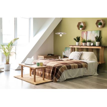 Luster na lanku FALCO 1xE27/60W/230V pr. 30 cm béžová