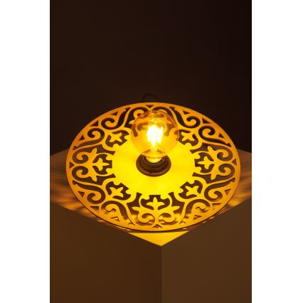 Luster na lanku FALCO 1xE27/60W/230V pr. 30 cm béžová