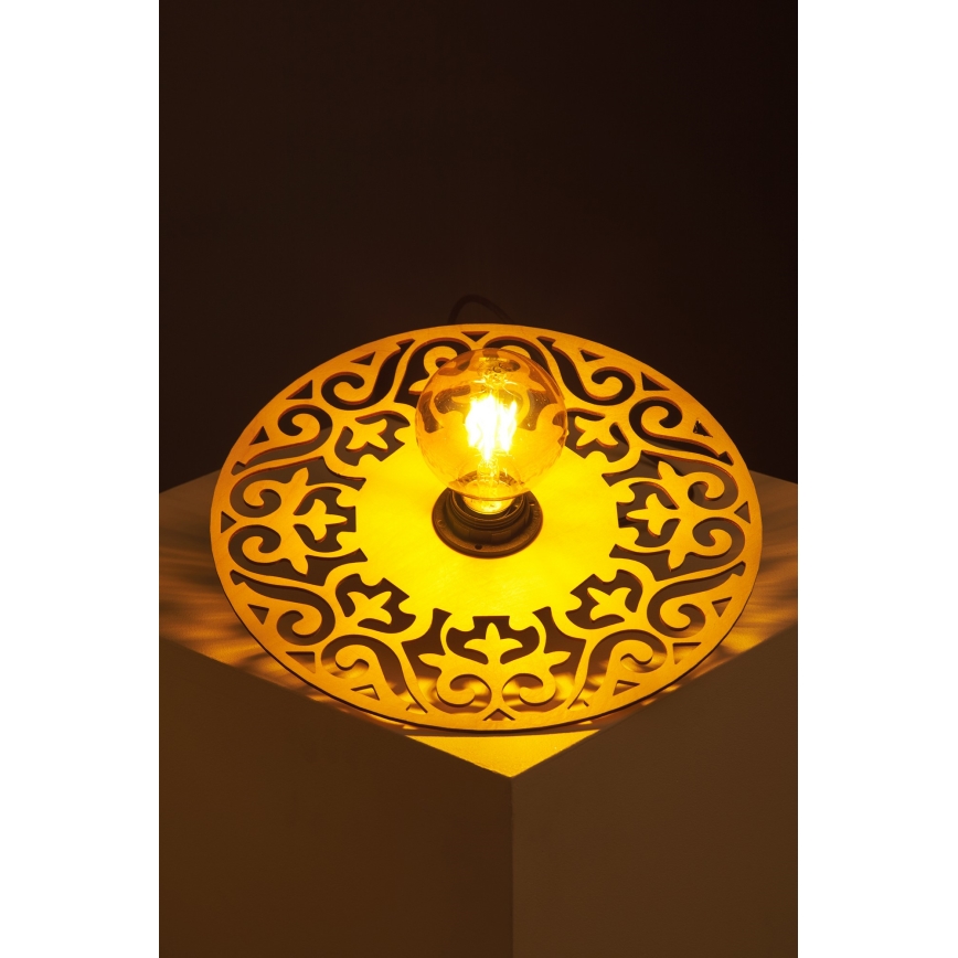 Luster na lanku FALCO 1xE27/60W/230V pr. 30 cm béžová