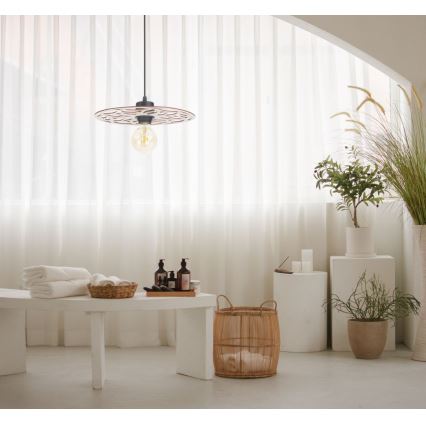 Luster na lanku FALCO 1xE27/60W/230V pr. 30 cm béžová