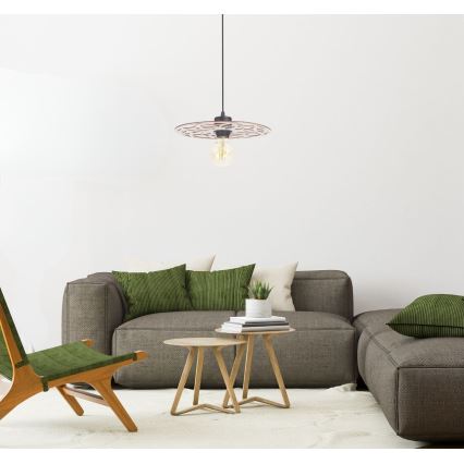 Luster na lanku FALCO 1xE27/60W/230V pr. 30 cm béžová