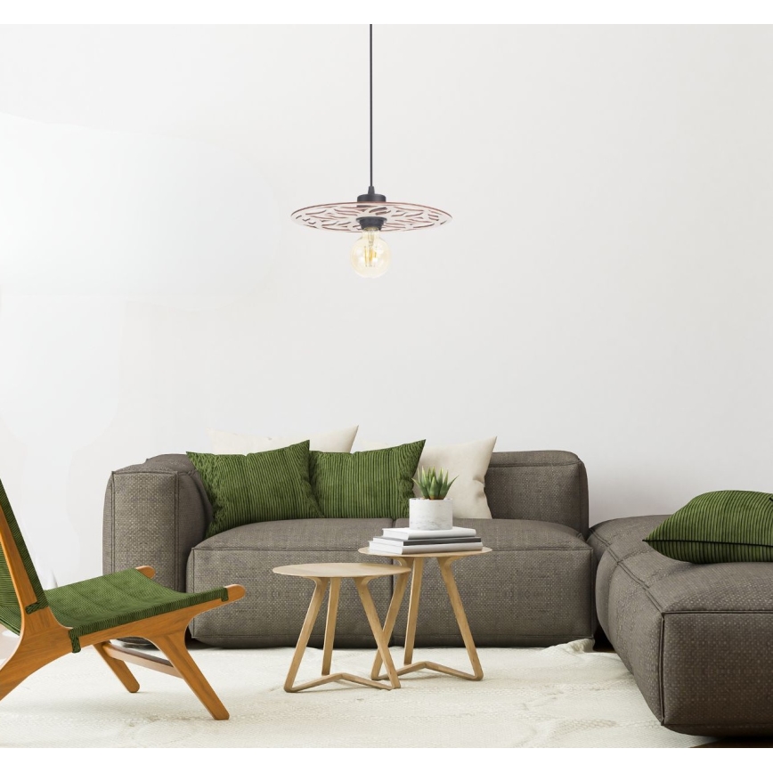 Luster na lanku FALCO 1xE27/60W/230V pr. 30 cm béžová
