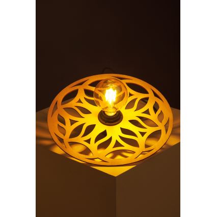 Luster na lanku FALCO 1xE27/60W/230V pr. 30 cm béžová