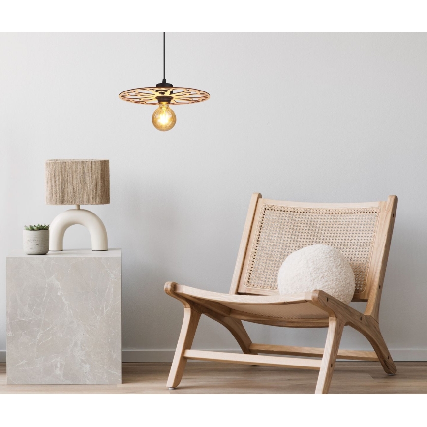 Luster na lanku FALCO 1xE27/60W/230V pr. 30 cm béžová