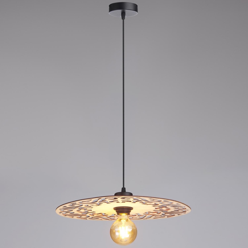Luster na lanku FALCO 1xE27/60W/230V pr. 40 cm béžová